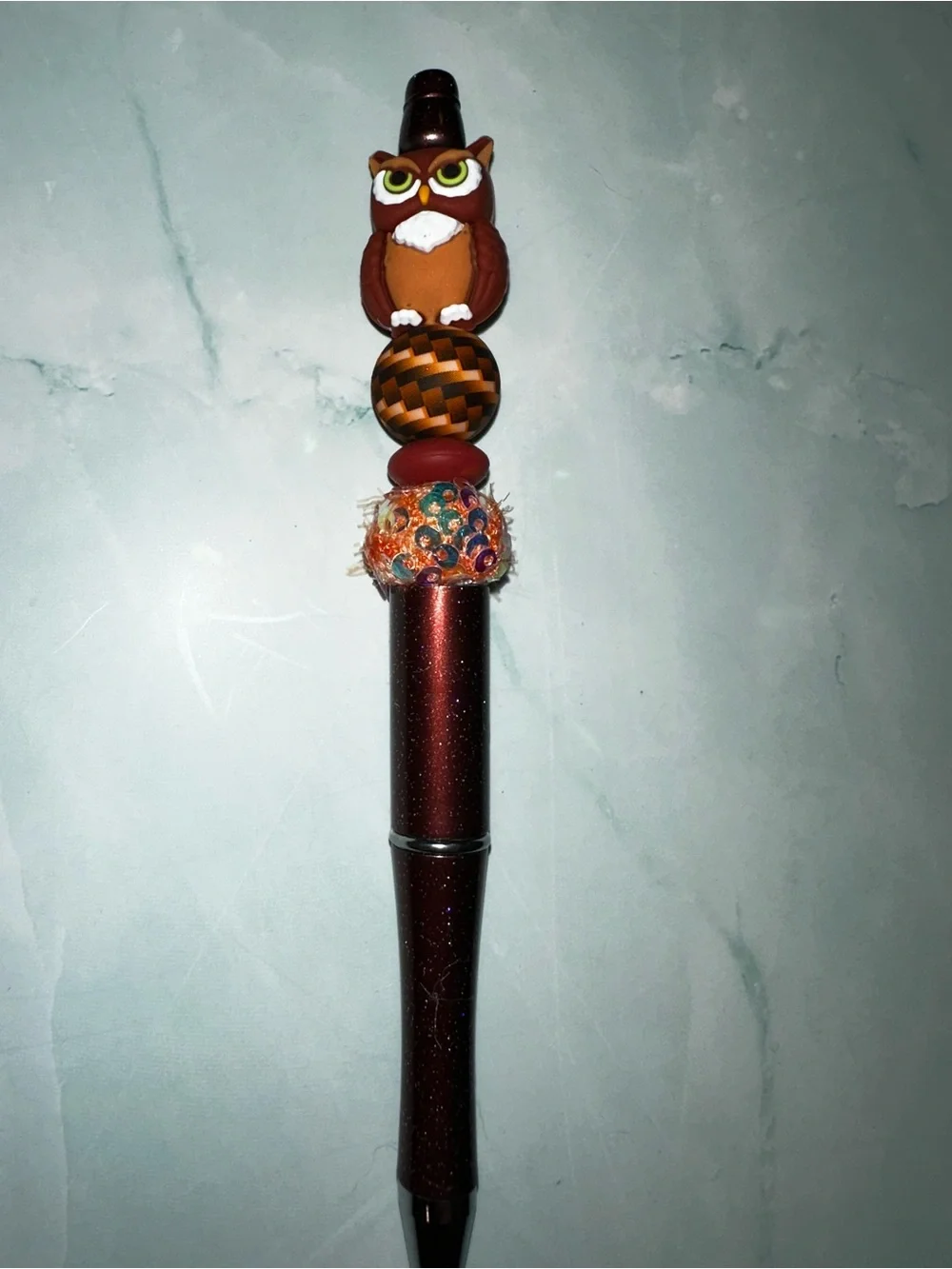 Brown Owl Decorative Ballpoint Pen - Charming Desk Accent